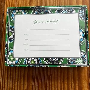 💚 Vera Bradley Invitations Cupcake Green NEW Box Of 12